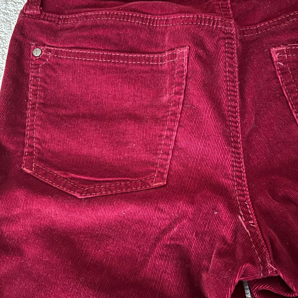 Pilcro and the Letterpress Women's Burgundy Corduroy Pants, Size 28 - Picture 10 of 15
